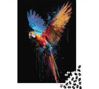 Colorful Parrot Art Print-2 Rompecabezas Imposible,desafío para Adultos Entretenimiento Creativo 1000 Piezas Obra De Arte De Juego De para Adultos Y Niños A Partir De 12 Años 52x38cm/1000pcs