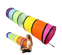 Colorful Play Tunnel, Kids Crawl Tent, 18.11x70.87 Inches Portable Tunnel with Sturdy Fabric, Household Play Tent, Activity Toy with Fun Design, Indoor Accessory for Bedroom Living Room Garden