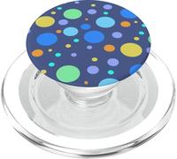 Colorful Polka Dot Abstract Polkadots Blue and Turquoise PopSockets PopGrip para MagSafe