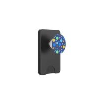 Colorful Polka Dot Abstract Polkadots Blue and Turquoise PopSockets PopWallet para MagSafe