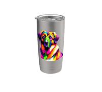 Colorful Pop Art Anatolian Shepherd Dog Kangal Vaso térmico de acero inoxidable de doble pared