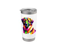 Colorful Pop Art Anatolian Shepherd Dog Kangal Vaso térmico de acero inoxidable de doble pared