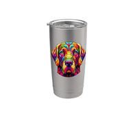 Colorful Pop Art Chesapeake Bay Retriever Chessie Vaso térmico de acero inoxidable de doble pared