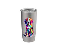 Colorful Pop Art Coonhound Coon Dog Vaso térmico de acero inoxidable de doble pared