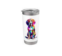 Colorful Pop Art Coonhound Coon Dog Vaso térmico de acero inoxidable de doble pared