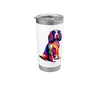 Colorful Pop Art English Springer Spaniel Vaso térmico de acero inoxidable de doble pared