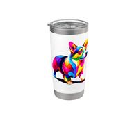 Colorful Pop Art Pembroke Welsh Corgi Corgis Vaso térmico de acero inoxidable de doble pared