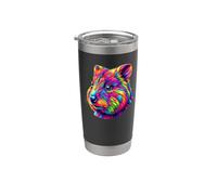 Colorful Pop Art Quokka Quokkas Vaso térmico de acero inoxidable de doble pared