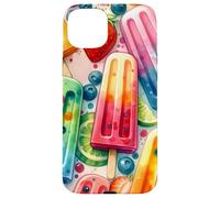 Colorful Popsicle Fruit Summer Sweet Fun Tropical Look Carcasa para iPhone 15 Plus