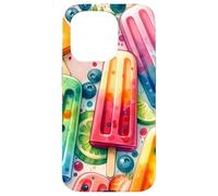 Colorful Popsicle Fruit Summer Sweet Fun Tropical Look Carcasa para iPhone 15 Pro