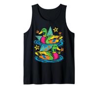 Colorful Preppy Duck Lake Aesthetic Design Camiseta sin Mangas