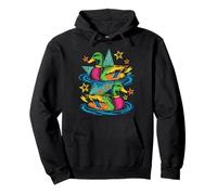 Colorful Preppy Duck Lake Aesthetic Design Sudadera con Capucha