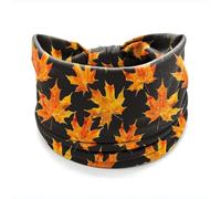 Colorful print knotted high elasticity polyester cotton blend soft widened headband hair accessory(Color-05)