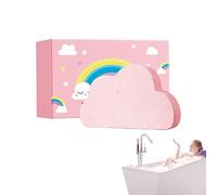 Colorful Rainbow Bath Ball, Floating Cloud Toy, Fun Bath Sphere with Surprise, Soft Foam Shower Ball, Kids Sensory Play for Bathroom Kids, Boys Girls Home Pool Garden Water Time Usage