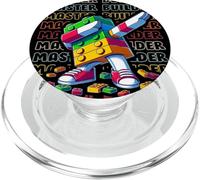 Colorful Retro Master Builder Dabbing Blocks Bricks Builder PopSockets PopGrip para MagSafe