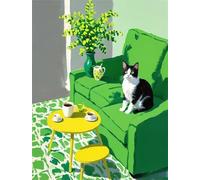 Colorful Rompecabezas - para Juego De Alivio del Estrés para Adultos Cuadro Artístico - Decoración del Hogar - Cat On The Sofas Picture Póster - 1000 Piezas Puzzles Dw25Sk