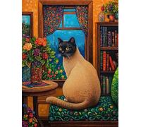 Colorful Rompecabezas - para Juego De Alivio del Estrés para Adultos Cuadro Artístico - Decoración del Hogar - Cat On The Sofas Picture Póster - 1000 Piezas Puzzles Dw29Sk