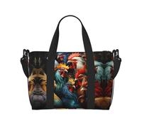 Colorful Roosters Standing together - Bolso bandolera de mano para mujer, bolso de mano casual con cremallera, adecuado para el trabajo, viajes, fitness, viajes