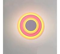 Colorful Round Wall Sconce Nordic Indoor LED Hardwired Wall Lamp Creative Multi-Layer Circle Wall Light 6W Chic Art Home Decor Lighting Fixture For Living Room Room