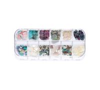 Colorful Seashell Nail Sticker, Natural Abalone Fingernail Decals, 3d Iridescent Glitter Manicure Mermaid Sequins Slices, for Manicures Salon Home