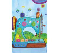 Colorful Sewing Machine Notebook - 6x9 Lined Journal for Sewists, Quilters, & Crafters | 100 Pages | Cute Gift for Seamstresses & DIY Creators