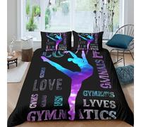 colorful silhouette Funda Edredon Microfibra Suave Juego de 3 Piezas Estampado 3D colorido silhouette Funda de Edredón con Funda de Almohada Antibacteriana Suave for niña Super king（260x220cm）