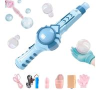 Colorful Smoke Bubble Machine, Elastic Bubble Fog Wand for Kid Adults, Magic Interactive Fog Bubble Machine for Wedding, Festival, Birthday, Fun Indoor Outdoor Accessories (Blue-B)
