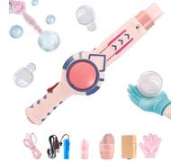 Colorful Smoke Bubble Machine, Elastic Bubble Fog Wand for Kid Adults, Magic Interactive Fog Bubble Machine for Wedding, Festival, Birthday, Fun Indoor Outdoor Accessories (Pink-B)