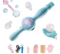 Colorful Smoke Bubble Machine, Elastic Bubble Fog Wand for Kid Adults, Magic Interactive Fog Bubble Machine for Wedding, Festival, Birthday, Fun Indoor Outdoor Accessories (Blue-A)