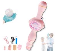 Colorful Smoke Bubble Machine & Elastic Bubble Fog Wand, Magic Interactive Fog Bubbles Machines for Party, with Elastic Smoke Effect, Fun Indoor Outdoor Accessories (Pink)