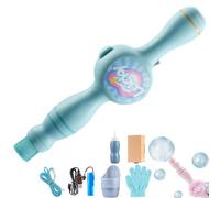 Colorful Smoke Bubble Machine & Elastic Bubble Fog Wand, Magic Interactive Fog Smoke Bubble Machine with Elastic Smoke Effect, Fun Indoor Outdoor Accessories, for Party, Festival (Blue#1)