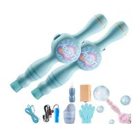 Colorful Smoke Bubble Machine & Elastic Bubble Fog Wand, Magic Interactive Fog Smoke Bubble Machine with Elastic Smoke Effect, Fun Indoor Outdoor Accessories, for Party, Festival (Blue#2)