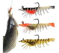 Colorful Soft PVC Shrimp Fishing Lures, Easy-Catch Bait for Freshwater and Saltwater | Fishing Lures for Bass Trout Flounder Crappie Snook Walleye Salmon, Durable Artificial Shrimp Bait for Anglers