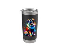 Colorful Splash Art Anatolian Shepherd Dog Kangal Vaso térmico de acero inoxidable de doble pared