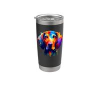 Colorful Splash Art Coonhound Coon Dog Vaso térmico de acero inoxidable de doble pared
