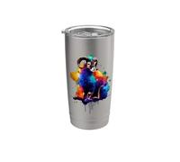 Colorful Splash Art Mouflon Wild Sheep Mouflons Vaso térmico de acero inoxidable de doble pared