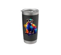 Colorful Splash Art Mouflon Wild Sheep Mouflons Vaso térmico de acero inoxidable de doble pared