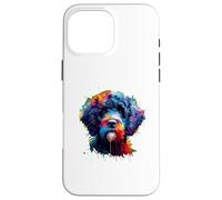 Colorful Splash Art Portuguese Water Dog Portie Carcasa para iPhone 16 Pro MAX
