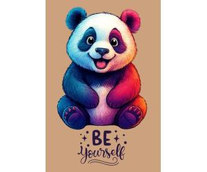 Colorful Splash Panda Notebook: Lined Journal - Ruled 6x9 Inches - 120 Pages - 60 sheets.