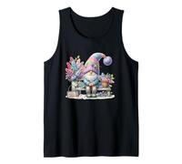 Colorful Spring GNOME with Cute Flowers For Women Gardener Camiseta sin Mangas