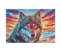 Colorful Star Lobo Puzzles 300 Piezas Estera Portátil 3D Rompecabezas Familiar para Adultos Aliviar Estrés Decoración Hogar Moderno Creativo 300 PCS