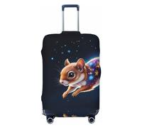 Colorful Star River - Fundas de equipaje de viaje para ardilla - Fundas elásticas para maletas protectoras para equipaje de 18 a 32 pulgadas, Negro -, Mediano
