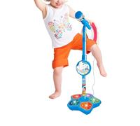 Colorful Station - Soporte de karaoke LED para niños, altura ajustable con luces intermitentes, efectos de música integrados, micrófono de juguete para cumpleaños, fiesta de canto, estudio, Navidad