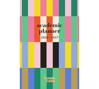 Colorful Stripes Weekly & Monthly Academic Planner 26-27: Small Paperback Modern Design Semester Timetable, To-Dos & Priorities