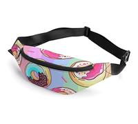 Colorful Sweet Donuts Cute Cat and Macaron Fanny Pack, Riñonera Deportiva para niños Adultos para Hombres y Mujeres