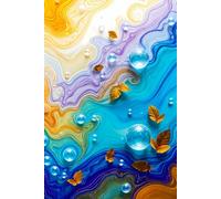Colorful Swirls Epoxy Resin Art Journal: a GRAPH notebook for self-expression