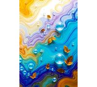 Colorful Swirls Epoxy Resin Art Journal: a LINED notebook for self-expression
