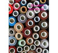 Colorful Thread Spools Journal: Cute 8.5 x 11 Ruled Notebook for Women and Girls, 240 Pages Medium Ruled 7mm Spacing
