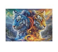 Colorful Tigre Rompecabezas 300 Piezas Cartón para Parejas Animal Mascota Fauna Silvestre Actividad Tiempo Libre Terapia Relajación Decoración Salón Regalo Sorpresa 300 PCS