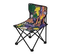 Colorful Trend Graffiti - Silla plegable para mochilero, ultraligera, plegable, incluye bolsa de transporte, sillas de césped para adultos, resistente para camping, pesca